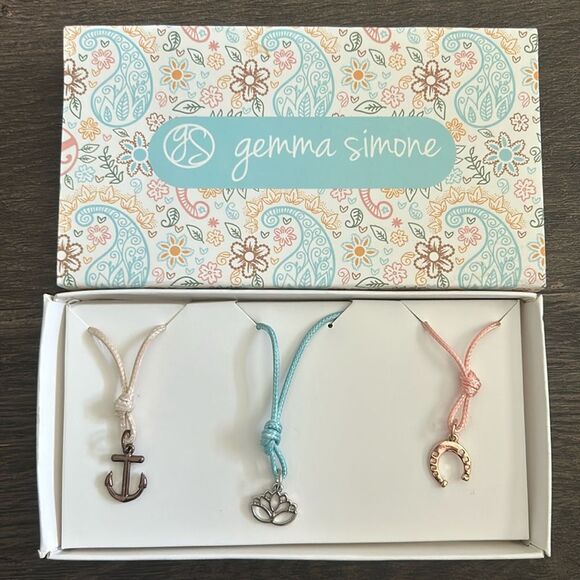 Gemma Simone - Charmed Necklace/Bracelets Set - New! - Picture 1 of 4